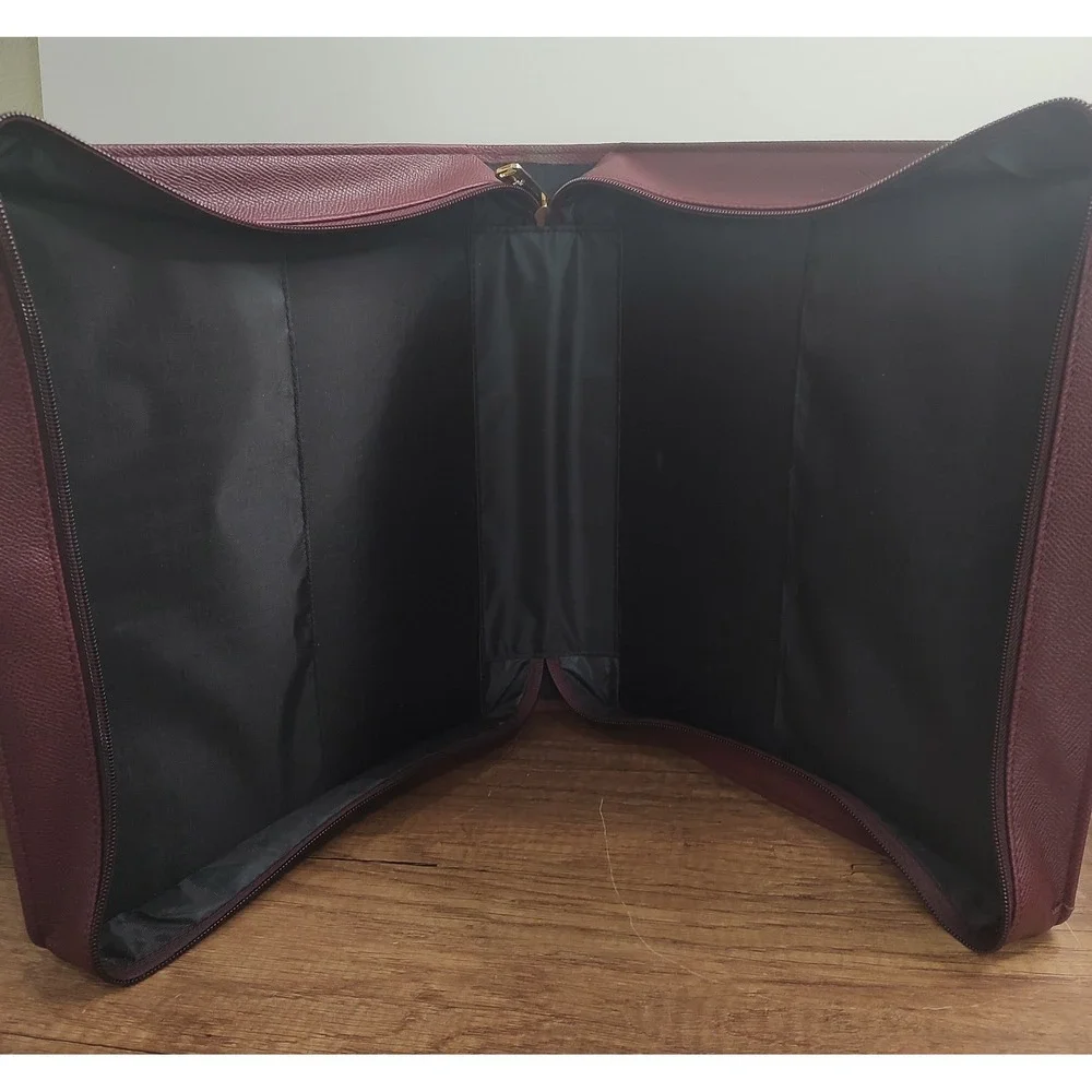 Bible Cover John 3:16 Cross Burgundy XXLarge Zip Closure 10x12